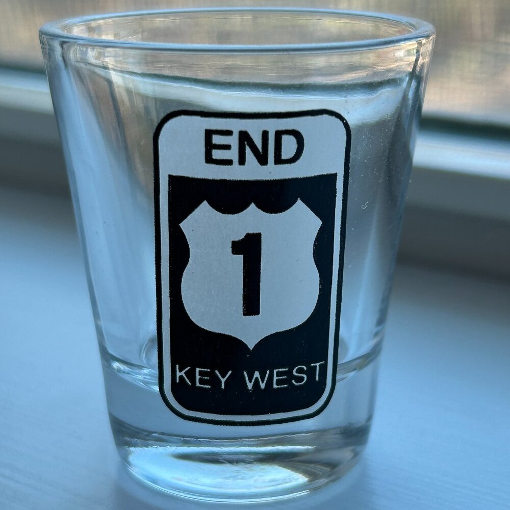 US Route 1 Florida Key West Shot Glass Shooter Drinks Bar Bartender